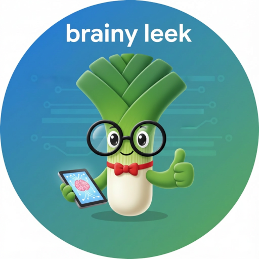 Helpful happy leek clever vegetable logo